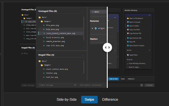 Image Difference: Swipe